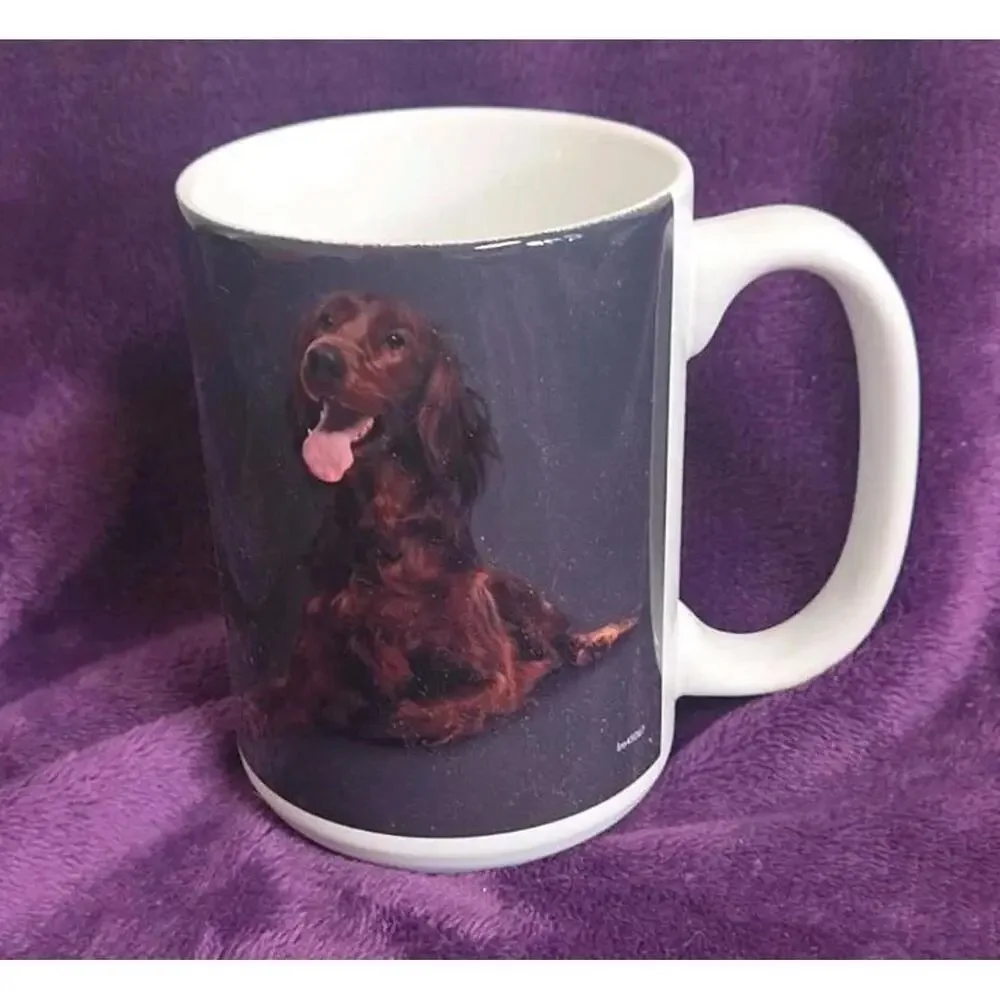 I Love ❤️ Irish Setters Ceramic Coffee Mug Tea Cup, Thailand, New In Box